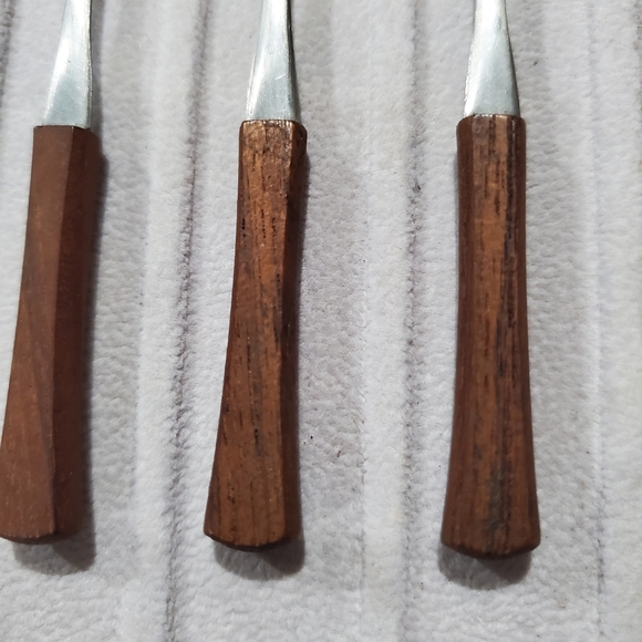 MCM Japan Wood Handle Coctail Appetizer Spoons - Set of 4 🥄🥄🥄🥄 Vintage - Picture 8 of 10